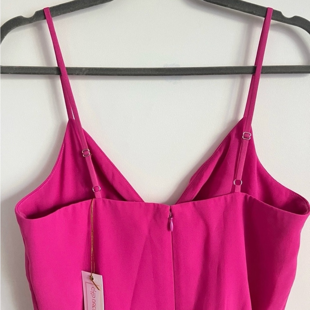 Dress the Population Cambria Twist Bodice Dress Bright Fuchsia Size Medium NWT - Picture 6 of 10